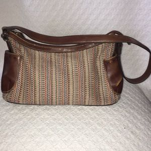 Leather & knit purse